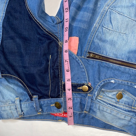 P.O.V jeans with multiple pockets/patchwork/zipper - Picture 5 of 16